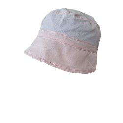 Letní plátěný klobouček SVĚTLE RŮŽOVÝ